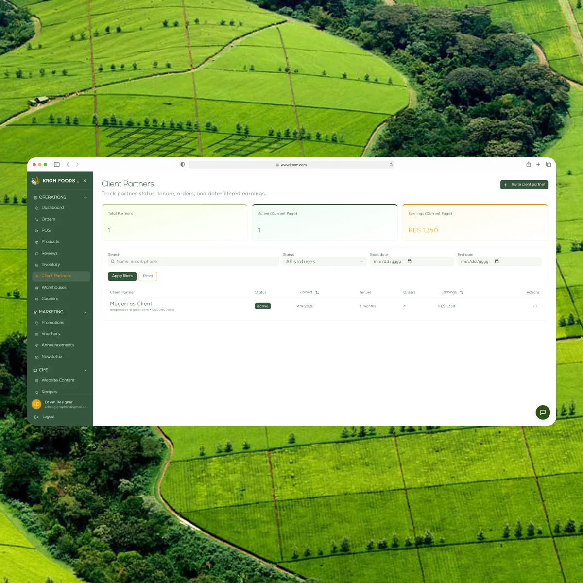 Customer and Partner Management in Tembo Trade